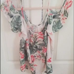 Emma and Olivia tropical print top.